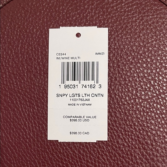 Coach Maroon Crossbody Bag with Snoopy Graphic - Picture 2 of 14